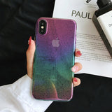 3D Water Drops Laser Rainbow Phone Case