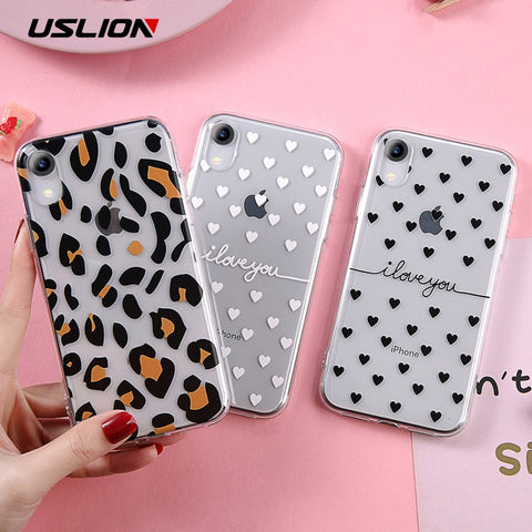 Clear Leopard Pattern Phone Case