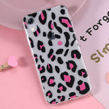 Clear Leopard Pattern Phone Case