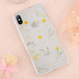 Real Dried Flower Transparent Phone Case