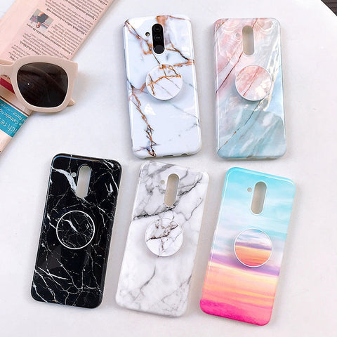 Marble Stand Holder Cover Phone Case