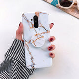 Marble Stand Holder Cover Phone Case