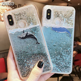 3D Whale Dolphin Glitter Star Phone Case