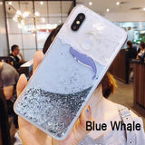 3D Whale Dolphin Glitter Star Phone Case