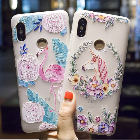 3D Relief Soft Silicone Flower Phone Case