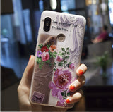 3D Relief Soft Silicone Flower Phone Case
