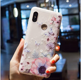 3D Relief Soft Silicone Flower Phone Case