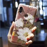 3D Relief Soft Silicone Flower Phone Case
