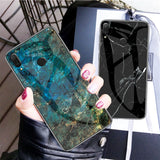 Luxury Marble Tempered Glass Phone Case