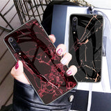 Luxury Marble Tempered Glass Phone Case