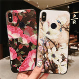 3D Flower Emboss Cartoon Soft Phone Case