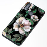Silicone Shell Flowers Marble Flamingo Phone Case