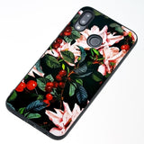 Silicone Shell Flowers Marble Flamingo Phone Case