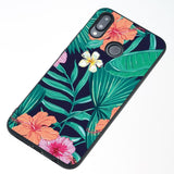 Silicone Shell Flowers Marble Flamingo Phone Case