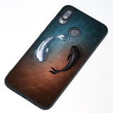 Silicone Shell Flowers Marble Flamingo Phone Case