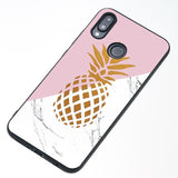 Silicone Shell Flowers Marble Flamingo Phone Case